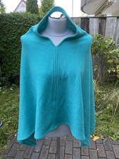 Cape Umhang Poncho Türkis Blau Chic