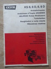 Fahr Kreiselschwader KS6 + KS8 Betriebsanleitung