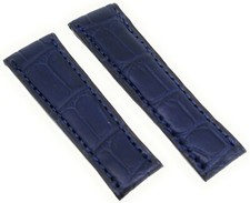 Uhrband Uhrenarmband passend für Rolex echt Alligator 20mm blau, TOP Qualität