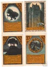 4 Banknoten Notgeld Stadt