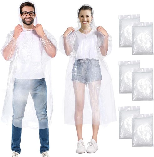 Stück einweg regenponcho - 6/10,