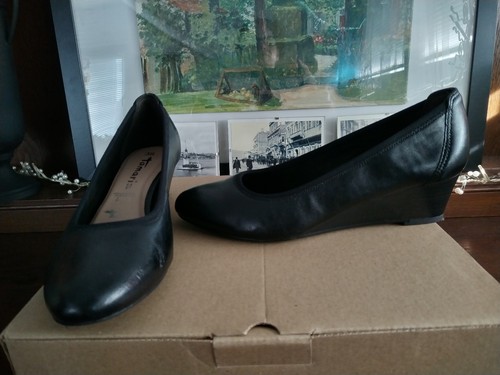 Leder pumps mit keilabsatz - mit,