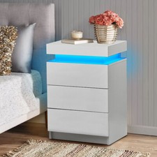 Weiß LED Nachttisch 3