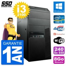 PC Tour Lenovo ThinkCentre M91p Core I3-2100 RAM 8Go SSD 240Go Windows 10 Wifi