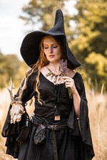 Hexenhut schwarz glinda - hexenhut,
