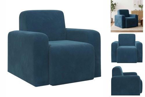 Sessel blau samt - sessel,