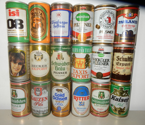 Schöne stahl bierdosen - 18,