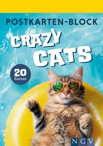 Postkartenblock crazy cats - crazy, |