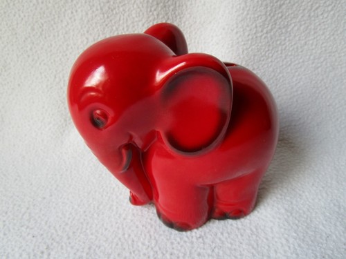 Goebel roter elefant keramik - roter,