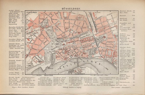 Landkarte city map 1890