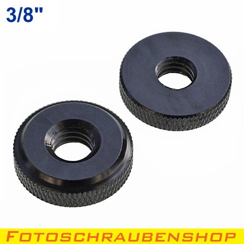 Alu rändelmuttern - 2x, 3/8"-alu-rändelmuttern