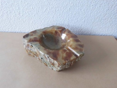 Aschenbecher grüner alabaster - aschenbecher,