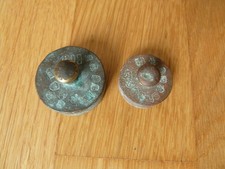 2 antike alte Messing Gewichte