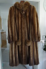 Pelzmantel, Bisam, Größe 44