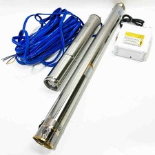 SHYLIYU Brunnenpumpe, 550 W, 0,75 PS, tauchfähige Tiefbrunnenpumpe, 2800 l/h,