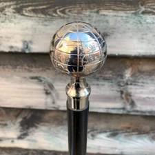 Globus Silber Messing Griff