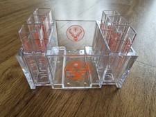 Jägermeister Shot 6 Plastikgläser eckig 2cl & Flaschenhalter