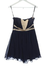 LITTLE MISTRESS Cocktailkleid Damen Kleid Gr. DE 40 blau-wollweiß Elegant