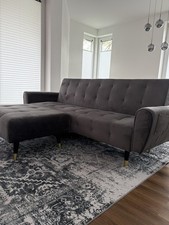 Ecksofa Sol   - Ecksofa mit Bettfunktion Grau Wohnlandschaft L-förmig Schlafsofa