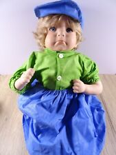 Sammlerpuppe Haare Junge Biskuitporzellan weicher Körper 45 cm handmade (8593)