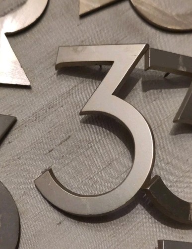 Vintage aluminium zahlen - vintage, "3"