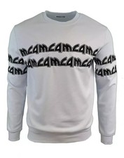 Alexander McQueen Herren Sweatshirt McQ Pullover bestickt weiß Sweater...