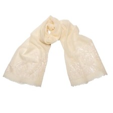 Schal Abendstola Weiß Rosen