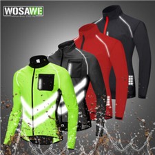 WOSAWE Herren Fahrradjacke Winddichte wasserabweisend MTB Weste Reflektierend