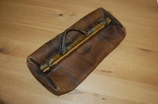 alte  Arzttasche Ledertasche Hebammentasche Vintage