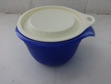 Behälter  mit Deckel und Griff  - blau - weiß - Tupperware B`1