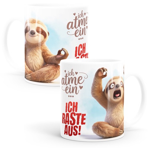 Tasse faultier spruch - spruch,