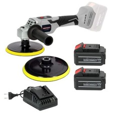 Dino KRAFTPAKET 18V Akku Auto Poliermaschine XL Set 125mm 150mm Stützteller 