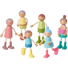 Kinder Puppenfamilie Holz 7