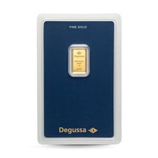 Degussa 999,9 Feingoldbarren 1 Gramm Anlagequalität Barren versiegelt 24 Karat