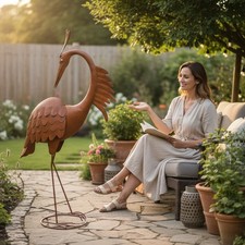 Kraniche Gartenfigur Metall