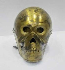 Mittelalterlich Skelett Totenkopf Helm Integral Armor Kopie Knight Metall Kupfer