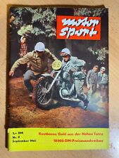 GST Zeitschrift Motorsport Heft 9 April 1961 A5 64 Seiten DDR AWO MZ IFA Simson