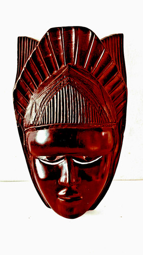 Ebenholzmaske aus - (schwarz),