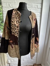 INDIGO MOON Patchwork Jacke + Vintage verzierte Pailletten Boho