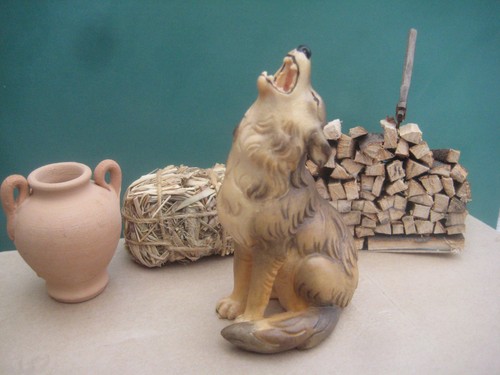 Krippenfigur tier holz - krippenfigur,