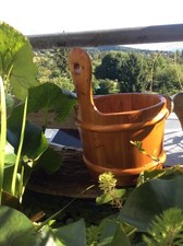 Handgefertigter Saunaschöpfer/Aufgusskelle aus Holz – mit Brandmarke „K.K.“ –