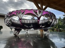 Antike Kristall Schale Rubin