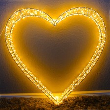 LED Herz 1440 LED 62x60x5 cm mit Timer Leuchtherz Dekolicht XXL Innen und Außen