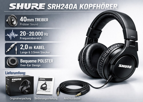 Shure srh240a efs kopfhörer - shure, srh240a-efs