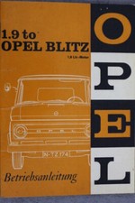 OPEL Blitz 1,9 Tonner - Betriebsanleitung "Februar 1966"  Bedienungsanleitung 