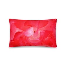 Kissen Rose rot, beidseitig