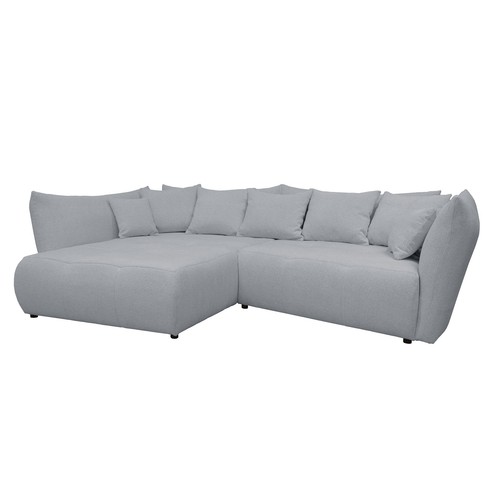 Ecksofa grau velours - -,