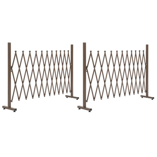 Outsunny 2er set - set, gartenzaun