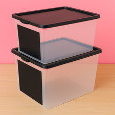 Aufbewahrungsbox Mit Deckel 15L Kunststoffbehälter Container Lagerbox