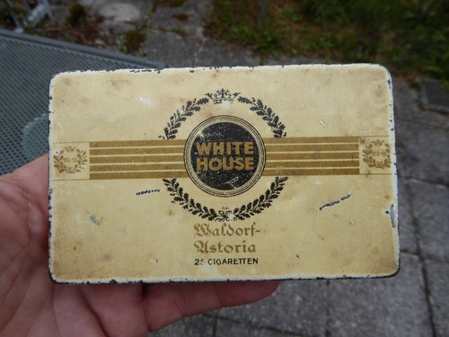 Alte blechdose zigarettendose - blechdose,